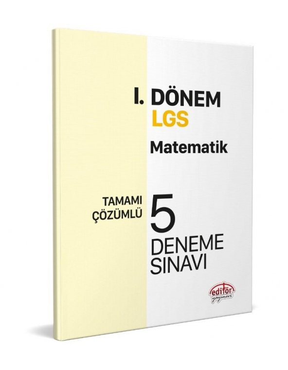 8. Sınıf LGS Matematik 1. Dönem 5 Deneme Editör Yayınları