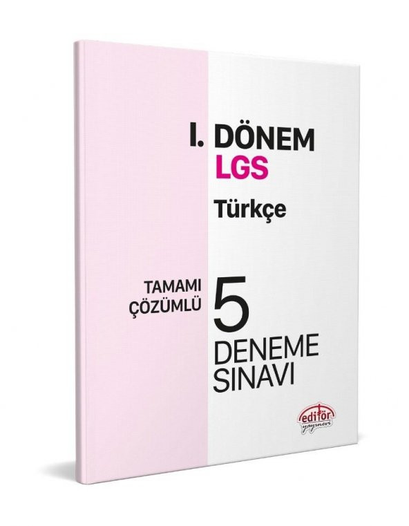 8. Sınıf LGS Türkçe 1. Dönem 5 Deneme Editör Yayınları