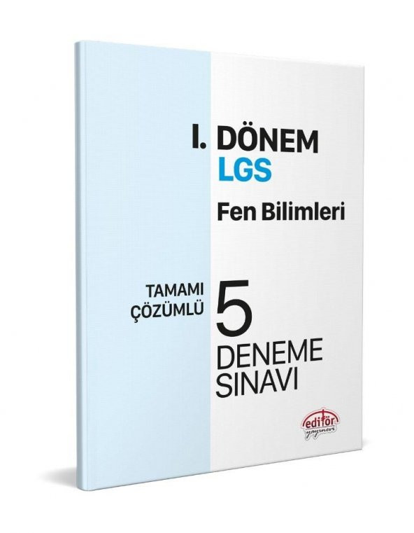 8. Sınıf LGS Fen Bilimleri 1. Dönem 5 Deneme Editör Yayınları