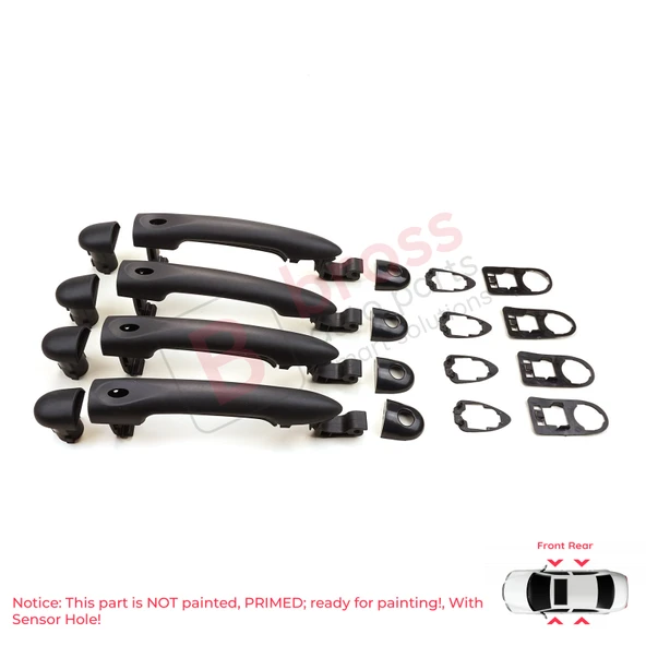 Renault Fluence Megane 3 Clio 4 Scenic 3 Captur 1 için 4 Adet Sensörlü Dış Kapı Açma Kolu Astarlı 806706656R