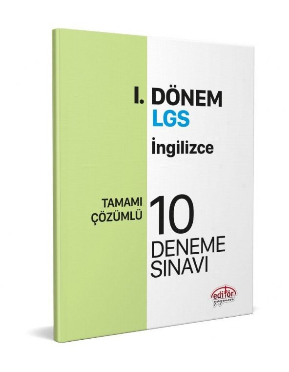8. Sınıf LGS İngilizce 1. Dönem 10 Deneme Editör Yayınları - 1