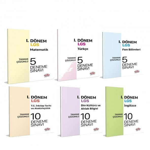 Editör 2023 8.Sınıf 1.Dönem Deneme Seti 6 Kitap