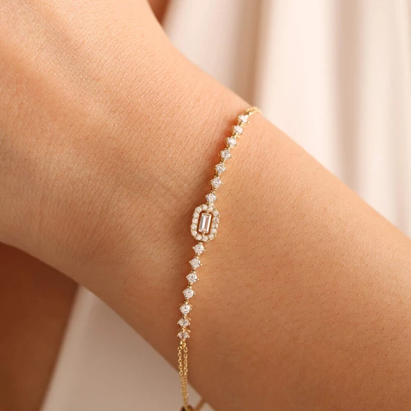 Su Yolu Altın Baget Bileklik - Resim 2