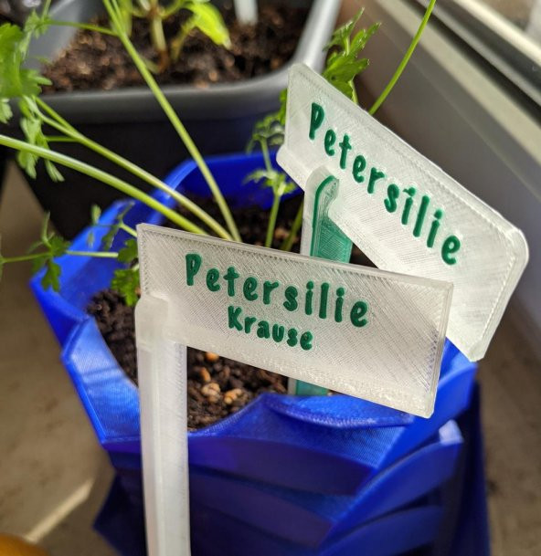 Bitki-Labels Çok Renkli - Petersilie, Basilikum Plastik Aparat - 1