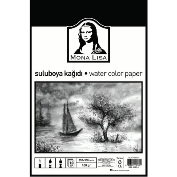 Monalisa Sulu Boya Kağıdı 25x35 160 GR 10 YP