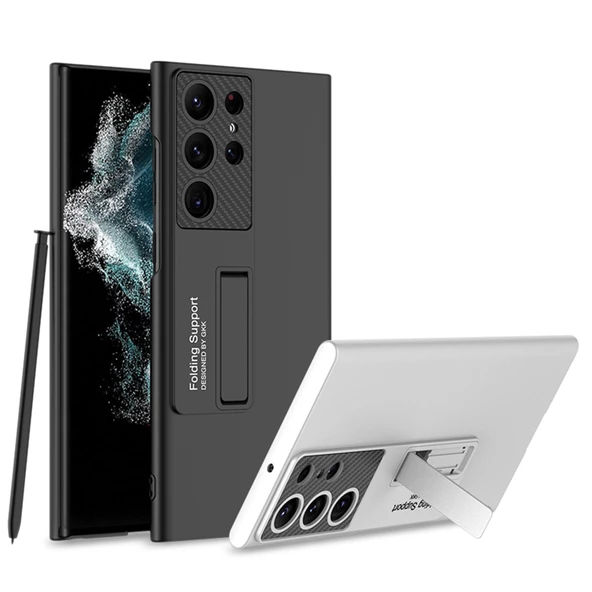 Samsung Galaxy S23 Ultra Kılıf Standlı Ays Kapak - Resim 4