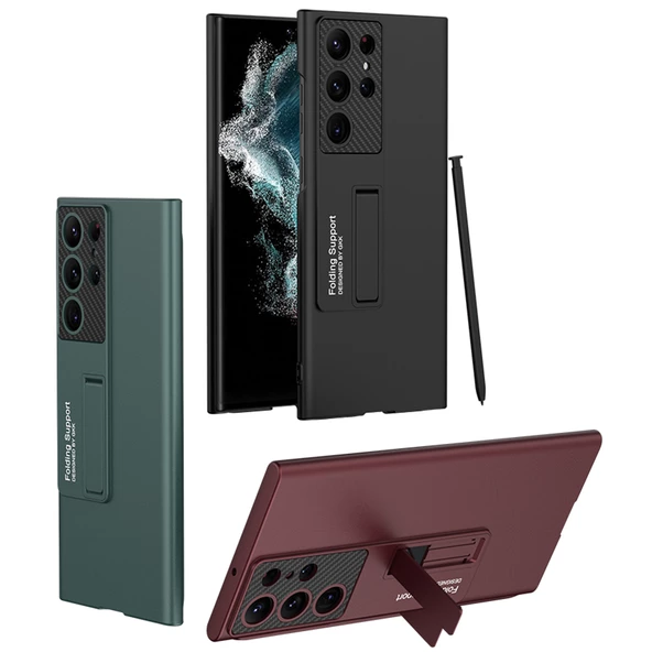 Samsung Galaxy S23 Ultra Kılıf Standlı Ays Kapak - Resim 2