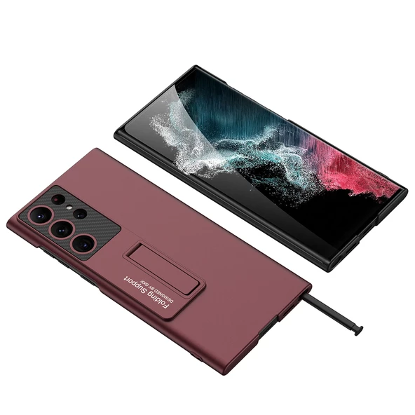 Samsung Galaxy S23 Ultra Kılıf Standlı Ays Kapak - Resim 7