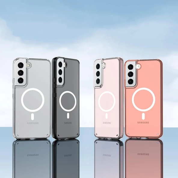 Samsung Galaxy S23 Kılıf Şeffaf Magsafe Kapak - Resim 4