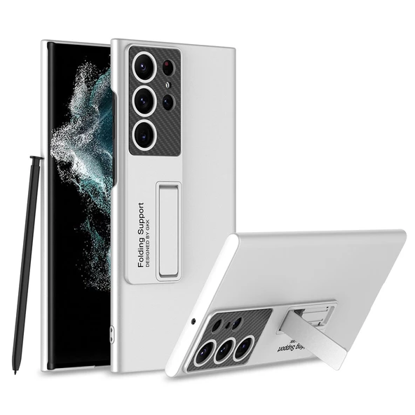 Samsung Galaxy S23 Ultra Kılıf Standlı Ays Kapak - Resim 12