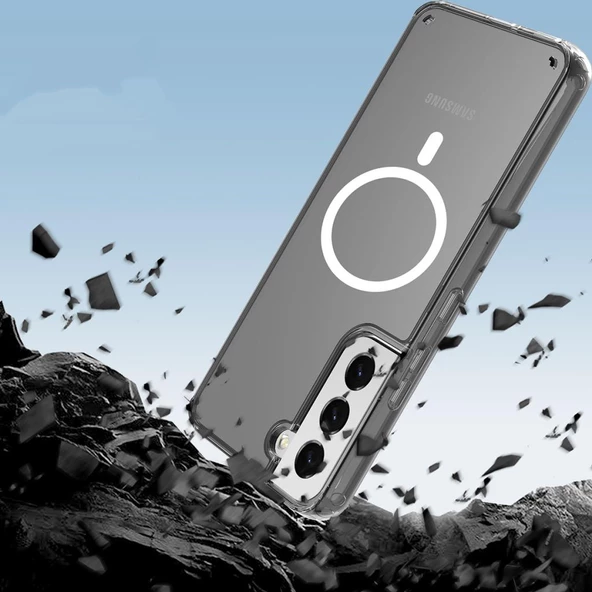 Samsung Galaxy S23 Kılıf Şeffaf Magsafe Kapak - Resim 5