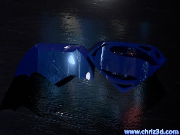 Batman Vs Superman Logosu - Yan Seçin Plastik Aparat