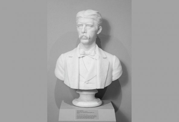 Hannibal Hamlin Kimball In Mermer Büstü Plastik Aparat - 3