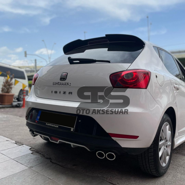 Seat İbiza Difüzör Arka Tampon Eki 4 Egzoz Çıkışlı Gri - 3