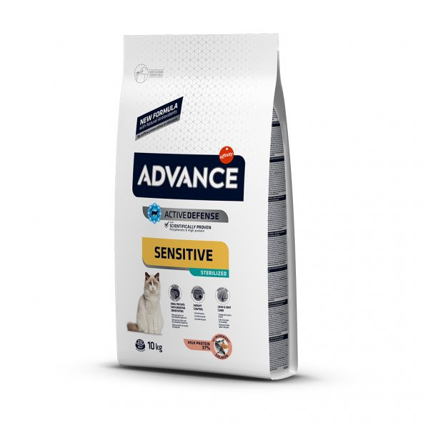 Advance Cat Sterilized Salmon Sensıtıve Somonlu Kısır Kedi Maması 10 Kg