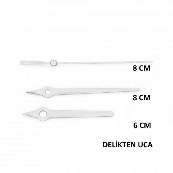 1 Adet Duvar Saati Mekanizması , Askılı ,  Şaft Uzunluğu 16 mm , Sessiz - 8