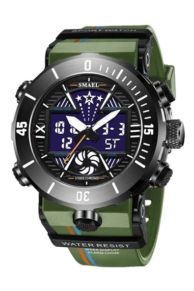 Erkek Kol Saati Analog Dijital Spor Moda Trend 8051y Saat ürün görseli 1