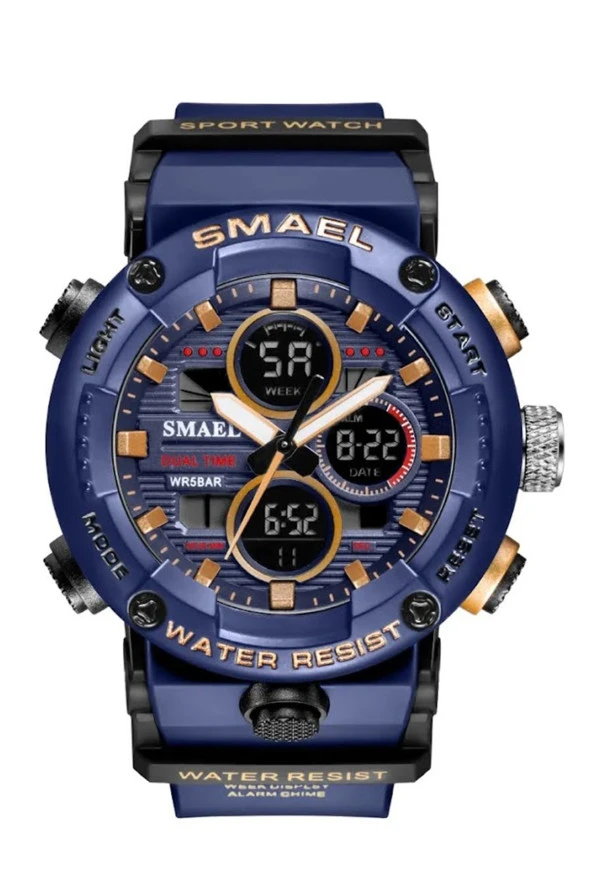 Erkek Kol Saati Analog Dijital Spor Moda Trend 8038m Saat