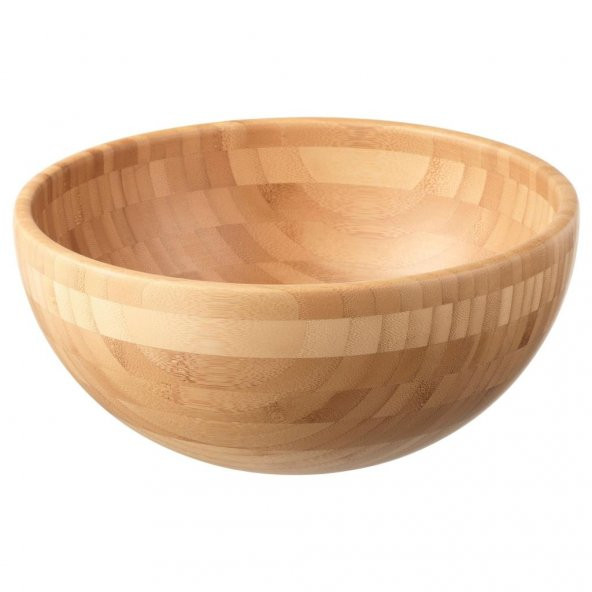 IKEA Blanda Matt Ahşap Servis Kasesi - Bambu - 28 cm Çap