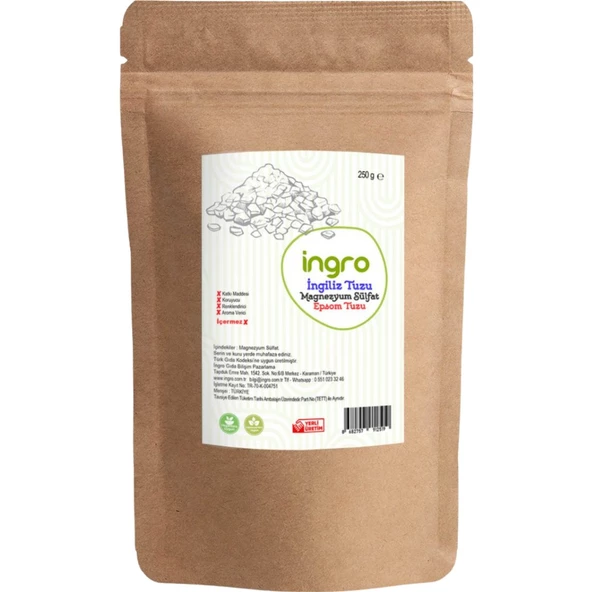 İngiliz Tuzu Magnezyum Sülfat (Epsom Tuzu) 250 gr