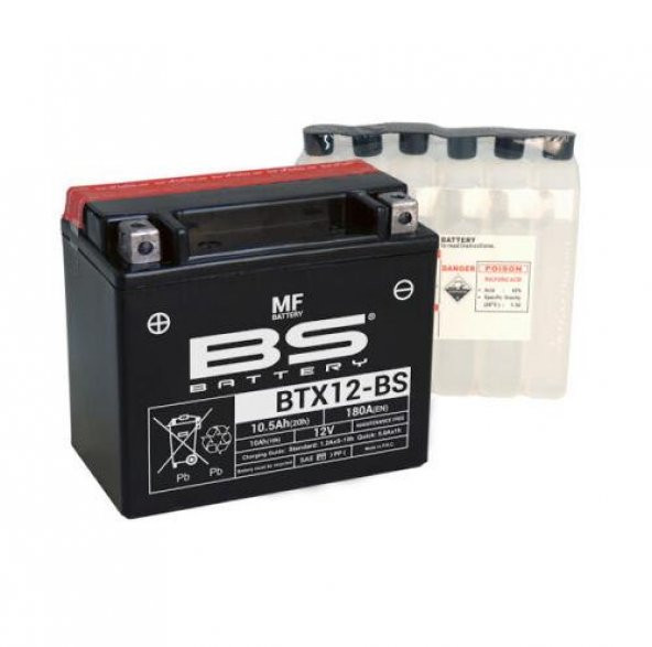 Bs Btx12-Bs 2009-2015 Gilera Nexus 300 Uyumlu Akü Sulu Akü