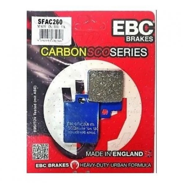 Ebc Sfac260 1999-2001 Gilera Runner 180 Uyumlu Arka Fren Balatası Karbon Balata - Resim 2
