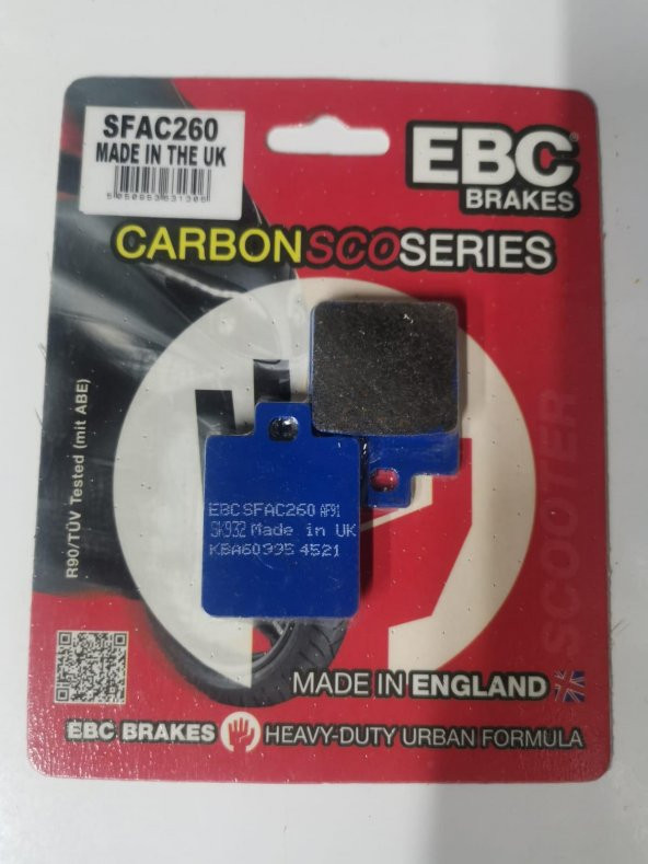 Ebc Sfac260 1999-2001 Gilera Runner 180 Uyumlu Arka Fren Balatası Karbon Balata - Resim 4