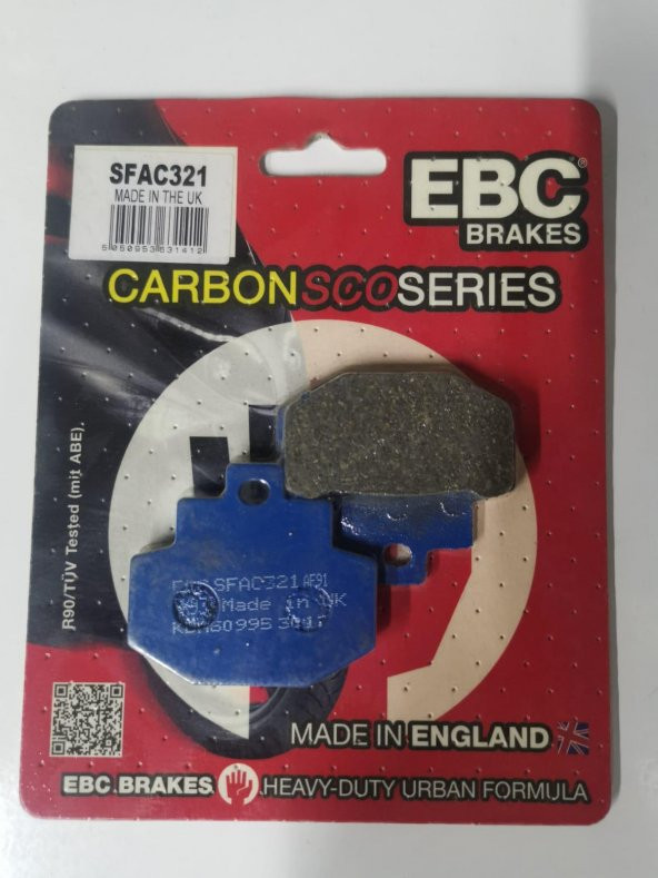 Ebc Sfac321 2001-2004 Gilera Runner 180 (4T) Uyumlu Arka Fren Balatası Karbon Balata - Resim 2