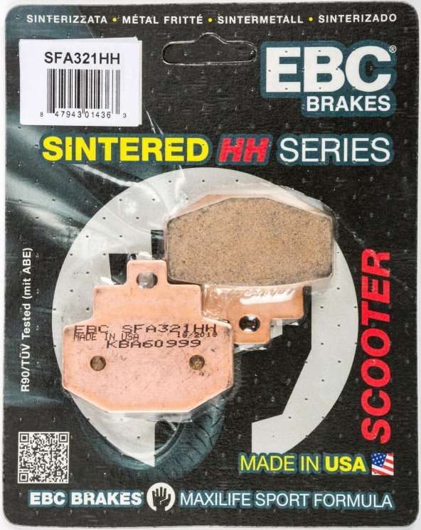 Ebc Sfa321hh 2001-2004 Gilera Runner 180 (4T) Uyumlu Arka Fren Balatası Sinterli Balata