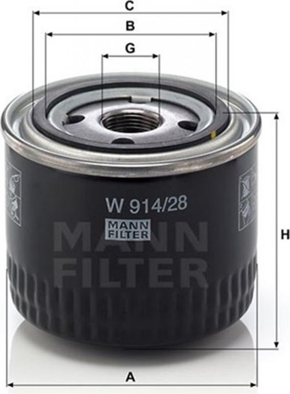 Mann Yağ Filtresi Ducato-Boxer-Jumper-Daily 06 2.3 Mann W914/28