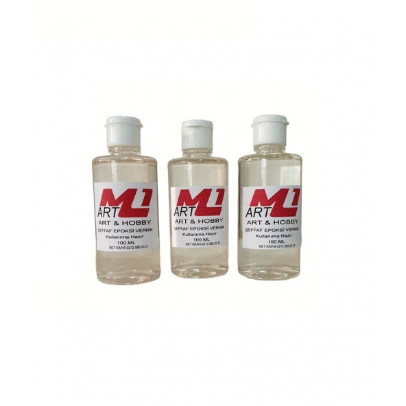 M1 ART Şeffaf Epoksi Vernik 100.ml X 3 ADET