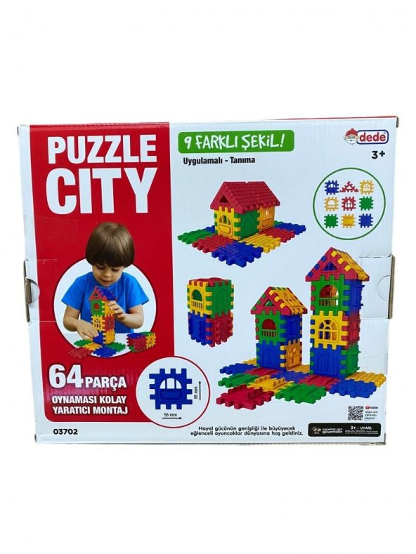Puzzle City 3d Yapı Ve Tasarım Blokları 64 Parça