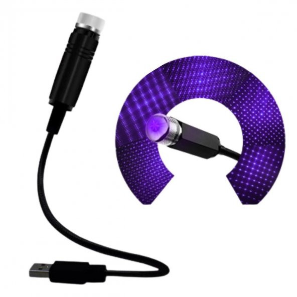Mavi Ayak Altı Tavan Led Araç içi Aydınlatma Oto Araba İç Disko Ayarlanabilir USB Lamba Işık