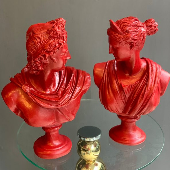 AFRODİT VE APOLLON İKİLİ HEYKEL TAKIM HK139-13 ürün görseli