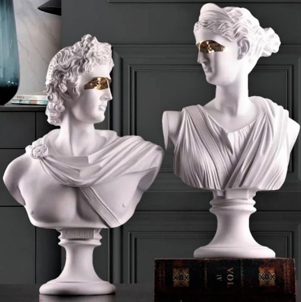 AFRODİT VE APOLLON İKİLİ HEYKEL TAKIM HK139-9 ürün görseli