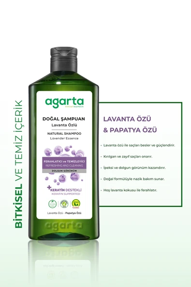 Agarta Doğal Şampuan Lavanta 400 ml - Resim 3