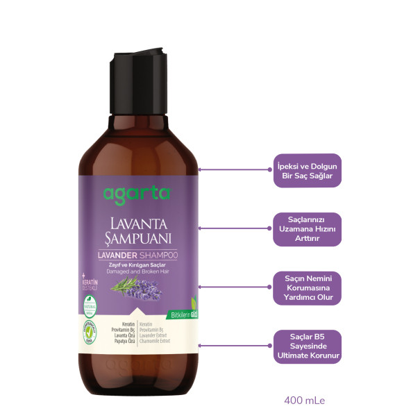 Agarta Doğal Şampuan Lavanta 400 ml - 2