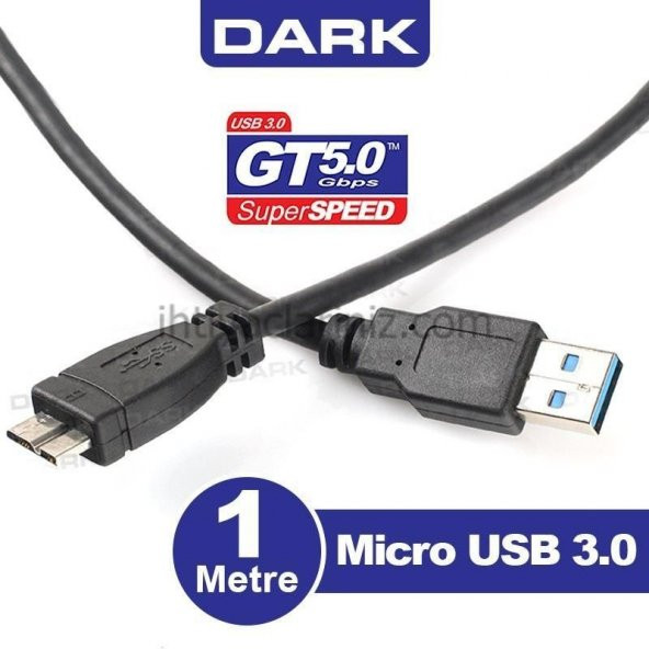 Dk-Cb-Usb3Microb 1M Usb 3.0 - Micro B Taşınabilir Disk Kablosu