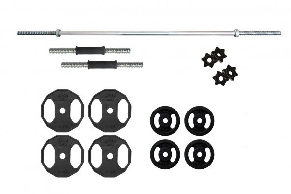 ACDSPOR 40 Kg Demir Döküm 150 Cm Barlı Set