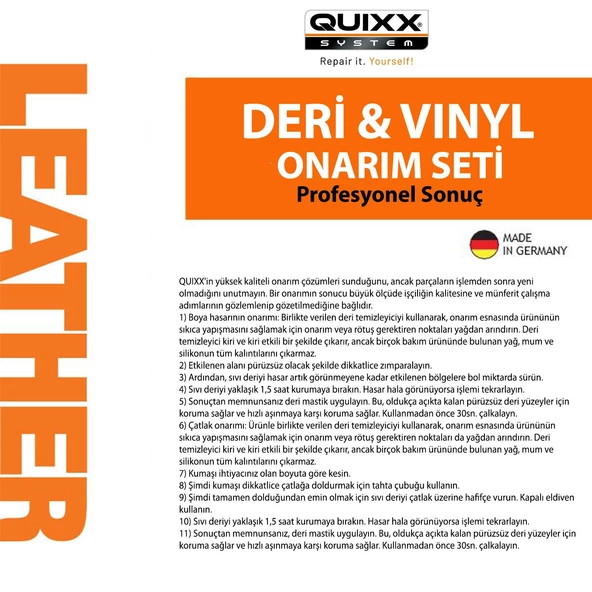 QUIXX Deri & Vinil Döseme Onarim Seti - 3