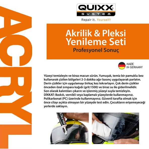 QUIXX Pleksi Çizik Giderici Set - 3