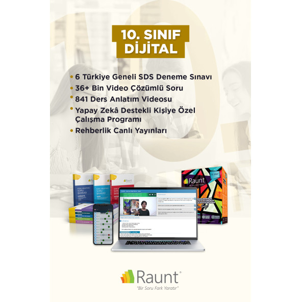 Raunt  10. Sınıf Dijital 2026  11. Sınıf SAY 37 Kitap Mobil/Web Yapay Zekalı Ders Destek Seti - 7