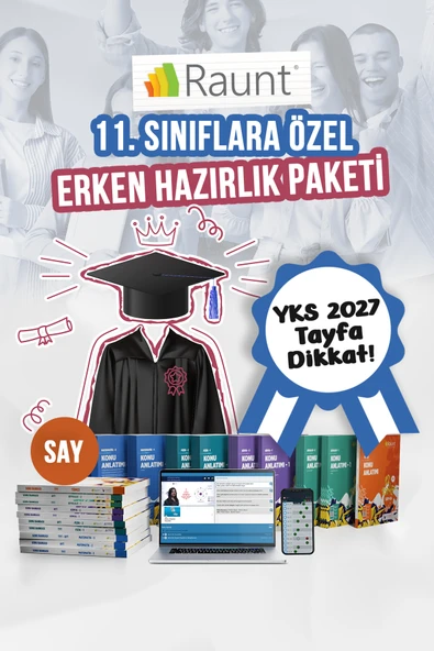Raunt YKS 2027 Sayısal Erken Başlangıç Paketi (11. Sınıf - Mezun)  2 Yıl Takip, Koçluk ve Kamplar Dahil ürün görseli