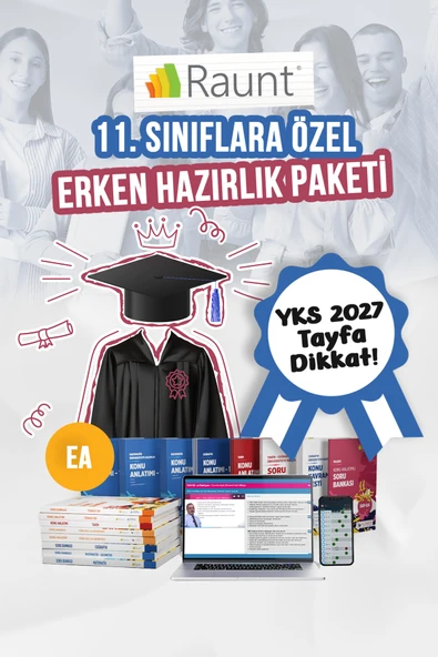 Raunt YKS 2027 Eşit Ağırlık Erken Başlangıç Paketi (11. Sınıf - Mezun)  2 Yıl Takip, Koçluk ve Kamp Dahil ürün görseli