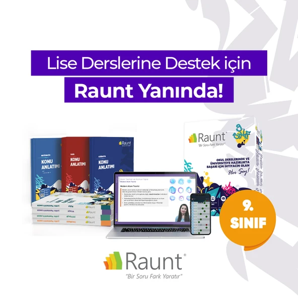 Raunt 9. Sınıf Konu Anlatımlı Kitap Seti (13 Parça) 700+ Video, 32.000+ Soru, Yazılıya Hazırlık ürün görseli