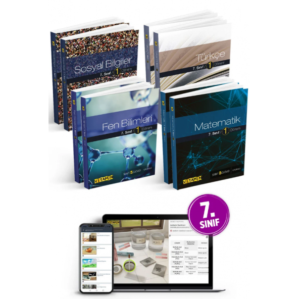 Vitamin 7. Sınıf Tüm Dersler Konu Anlatım Seti- Ders ve Yardımcı Kitaplar 8 Kitap  Dijital Ürün