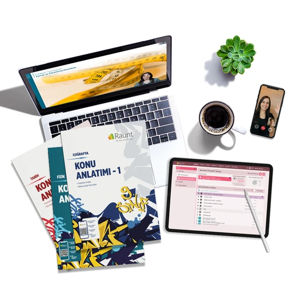 Raunt 9. Sınıf Konu Anlatımlı Kitap Seti (13 Parça) 700+ Video, 32.000+ Soru, Yazılıya Hazırlık - Resim 2