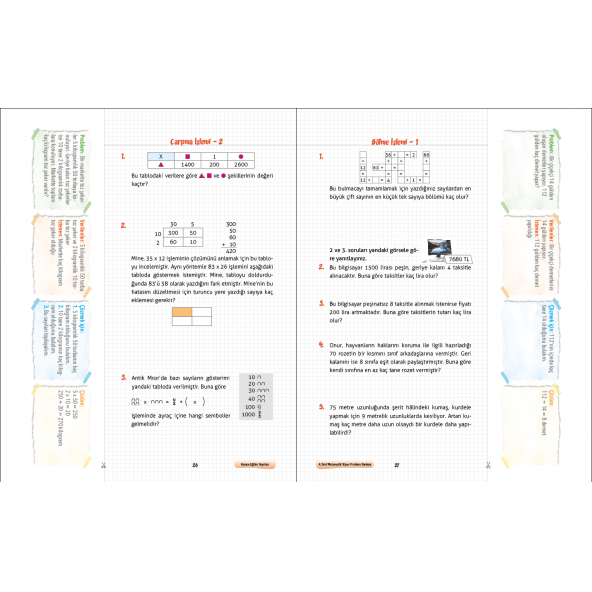 4. Sınıf Oyunlu-Eğlenceli Matematik Süper Problem Bankası - 3