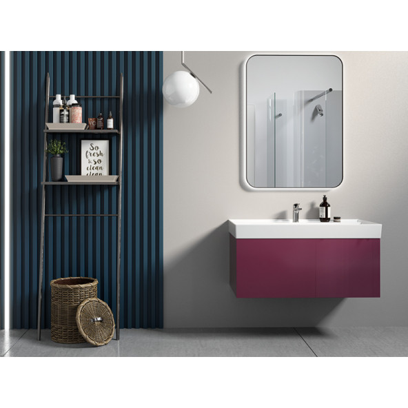 Cerastyle Turkuaz Sharp Etajerli Lavabo 100x48 Cm - 2
