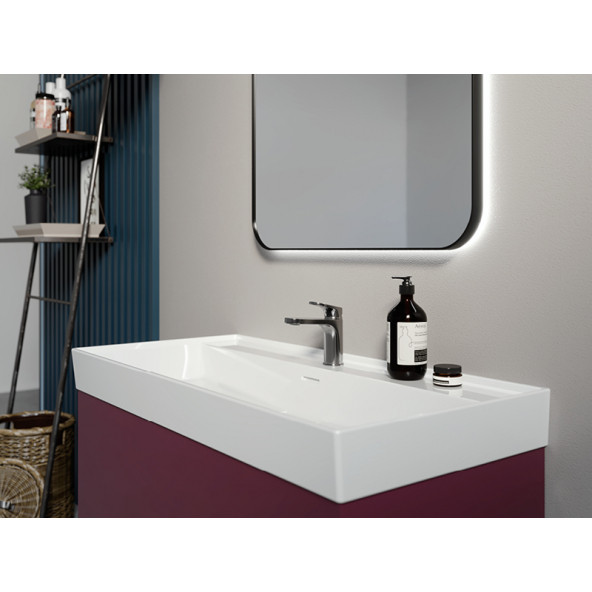Cerastyle Turkuaz Sharp Etajerli Lavabo 100x48 Cm - 5
